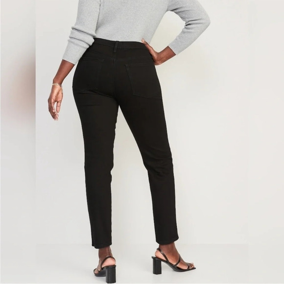 NWT Old Navy High-Waisted OG Straight Jeans in Black Wash - Picture 2 of 16